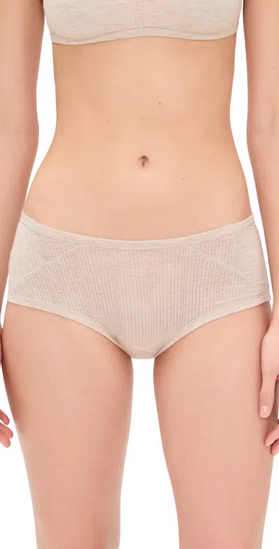 Negative Whipped Boy Shorts Sand In Brown