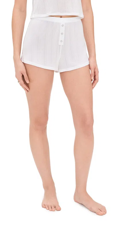 Negative Whipped Boyfriend Shorts White