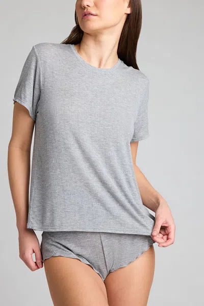 Negative Whipped Boyfriend Tee In Heather Grey In Gray