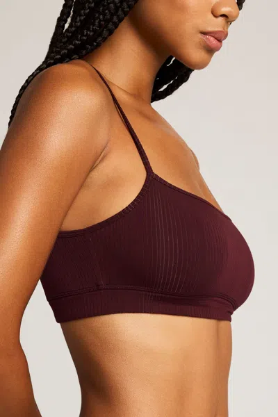 Negative Whipped Bralette In Garnet In Brown