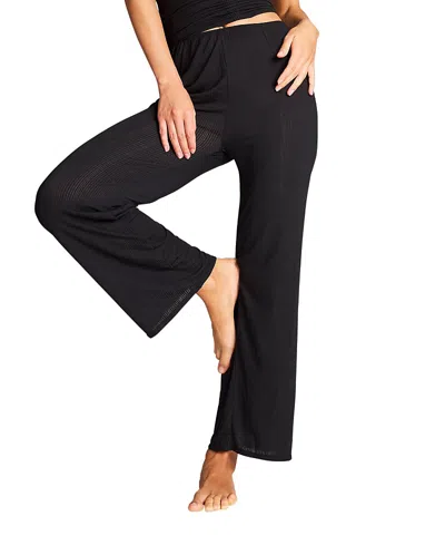 Negative Whipped Cropped Pant In Black