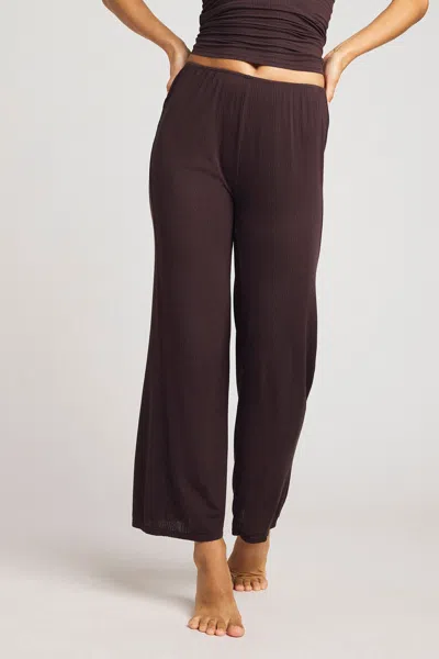 Negative Whipped Cropped Pant In Ganache In Brown