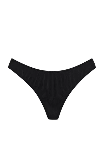 Negative Whipped Dipped Thong In Black
