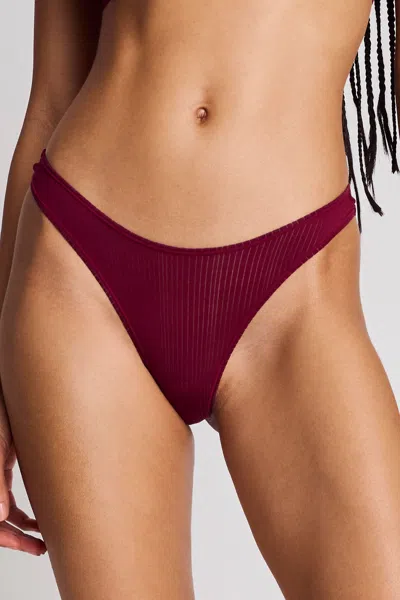 Negative Whipped Dipped Thong In Cassis In Black