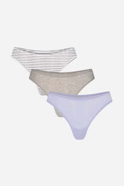 Negative Whipped Dipped Thong In Drift (pack) In Blue