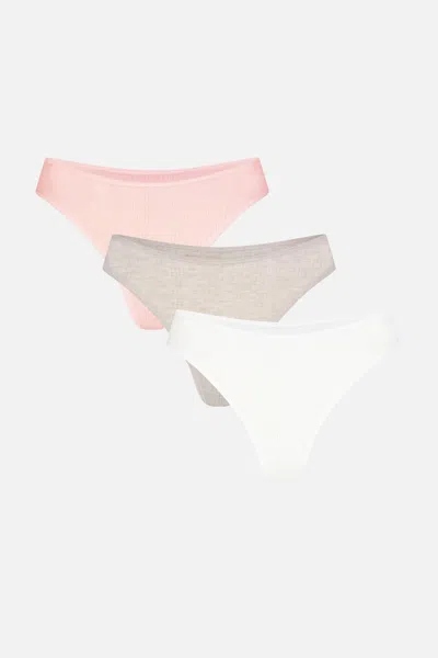 Negative Whipped Dipped Thong In Sea Shell (pack) In Multi