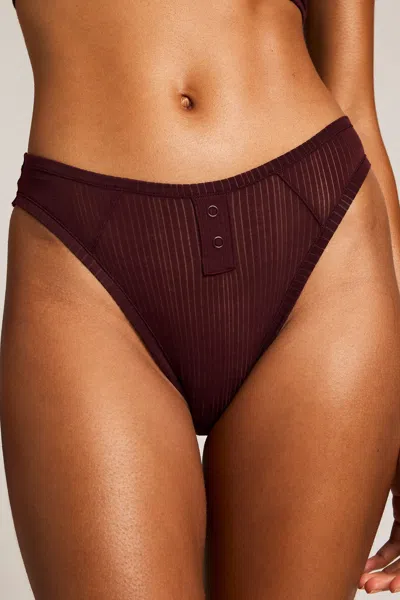 Negative Whipped French Cut Brief In Garnet In Burgundy