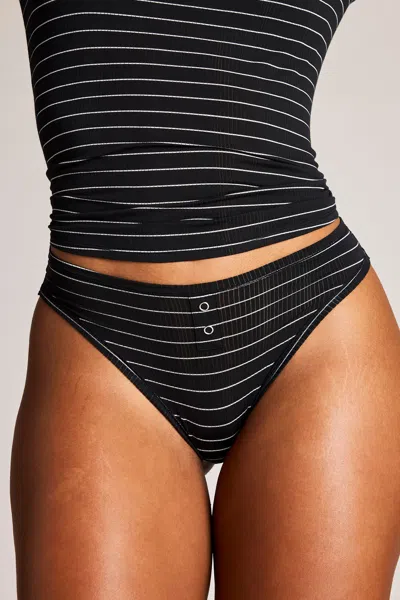 Negative Whipped French Cut Brief In Satellite In Black