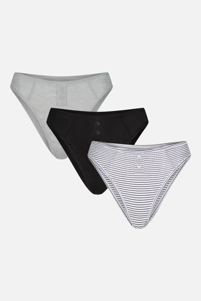 Negative Whipped French Cut Brief In Weekender (pack) In White