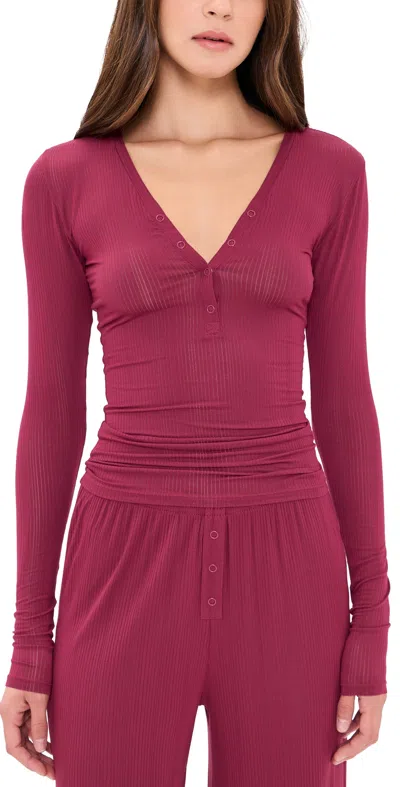 Negative Whipped Henley Cassis