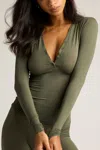 Negative Whipped Henley In Moss