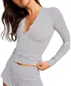 Negative Whipped Henley In Multi