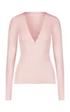 Negative Whipped Henley Top In Nude