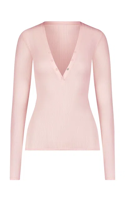 Negative Whipped Henley Top In Nude