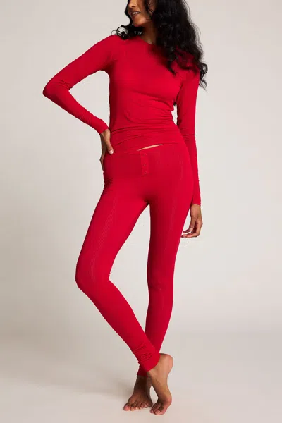 Negative Whipped Long Underwear In Cerise In Pink