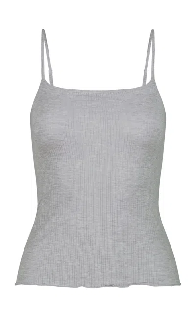 Negative Whipped Micro Modal Top In Gray