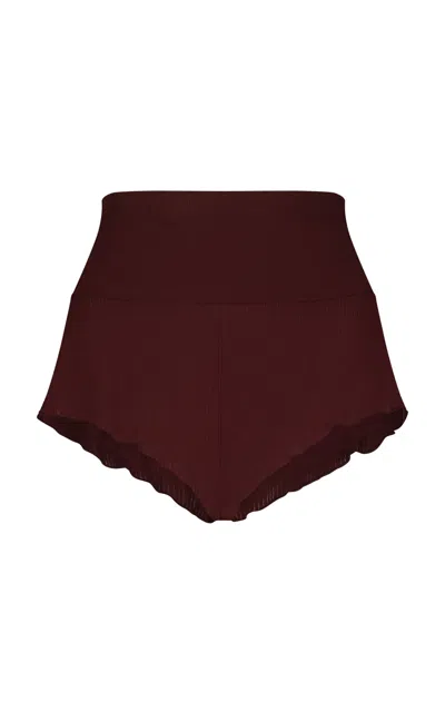 Negative Whipped Mini Short In Burgundy