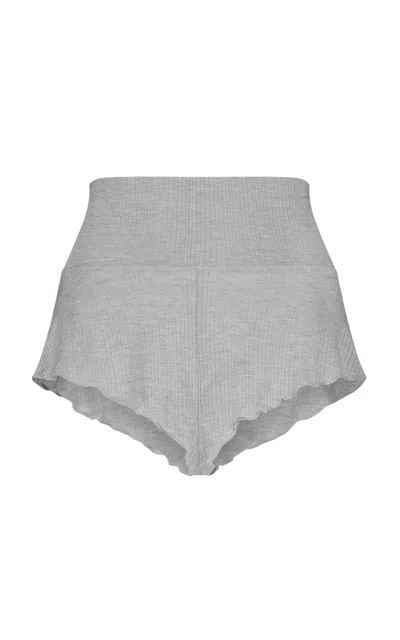 Negative Whipped Mini Short In Gray