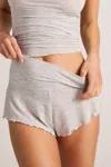 Negative Whipped Mini Short In Cloud In Brown
