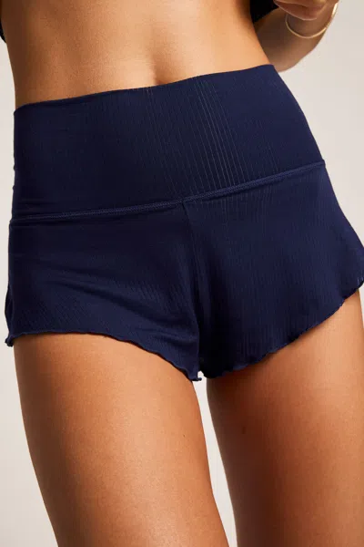 Negative Whipped Mini Short In Navy In Blue
