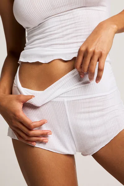 Negative Whipped Mini Short In White
