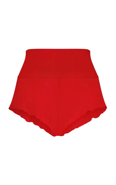 Negative Whipped Mini Short In Red