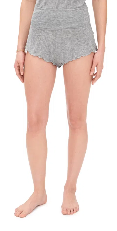 Negative Whipped Mini Shorts Heather Grey In Gray