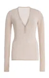 Negative Whipped Modal Henley Top In Neutral