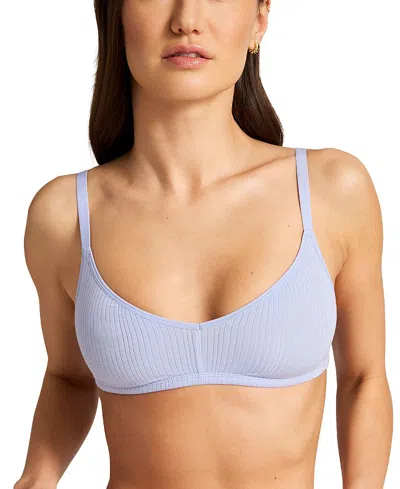 Negative Whipped Non-wire Bra In Blue