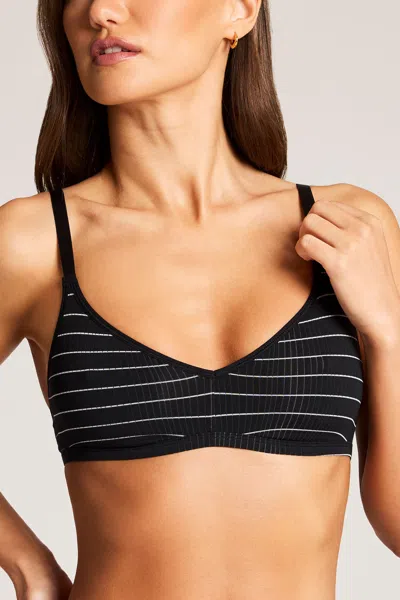 Negative Whipped Non-wire Bra In Satellite In Black