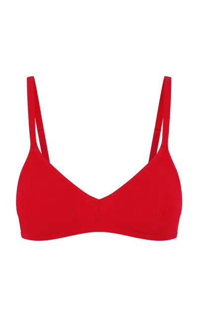 Negative Whipped Non-wire Bra In Red