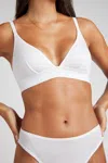 Negative Whipped Triangle Bra In White