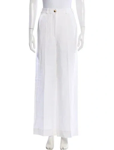 Pre-owned Nehera Linen Wide Leg Pants In White