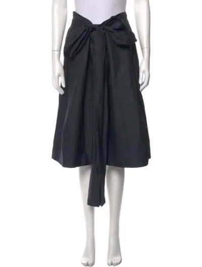 Pre-owned Nehera Pleated Accents Knee-length Skirt In Blue