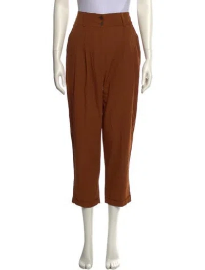 Pre-owned Nehera Virgin Wool Straight Leg Pants In Brown