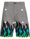 Neighborhood Abstract-pattern Cotton Chino Shorts