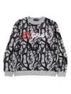 Neighborhood Abstract-pattern Print Crew-neck Sweatshirt In Gray