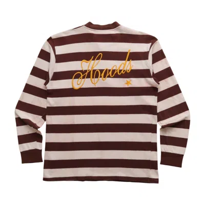 Pre-owned Neighborhood Aw03  Nbhd Jacquard Rugby Sweatshirt In Black