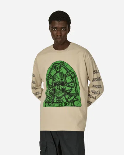 Neighborhood Babylon Ls-1 Longsleeve T-shirt In Beige
