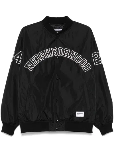 Neighborhood Baseball Jacket In Black