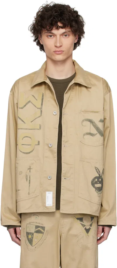Neighborhood Beige Memorial Coverall Jacket