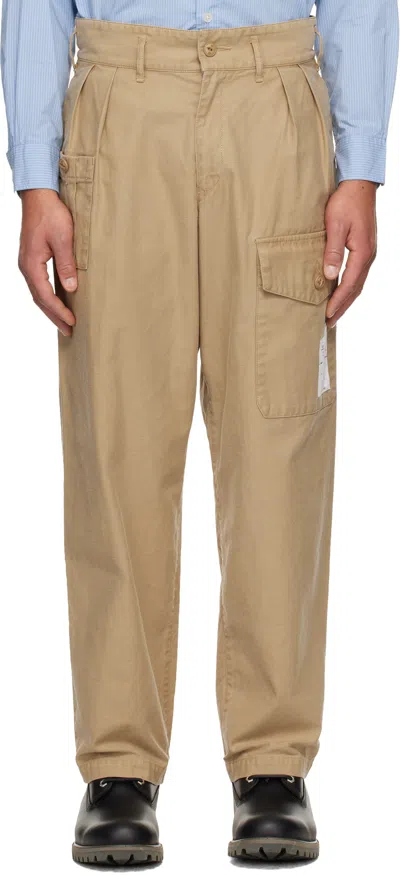 Neighborhood Beige Two Tuck Cargo Pants In Neutral