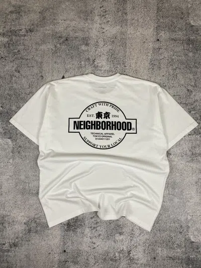 Pre-owned Neighborhood Big Logo Neighbourhood Tokyo Tee In White