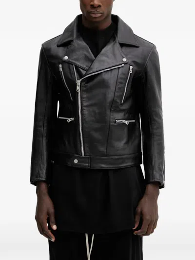Neighborhood Biker Leather Jacket In Black