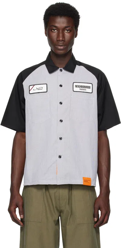 Neighborhood Black & Blue Classic Work S/s-22 Shirt