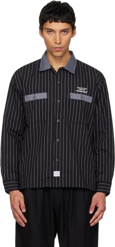 Neighborhood Black Classic Work Stripe Ls Shirt