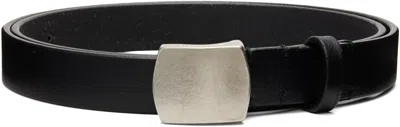 Neighborhood Black Leather Narrow Belt
