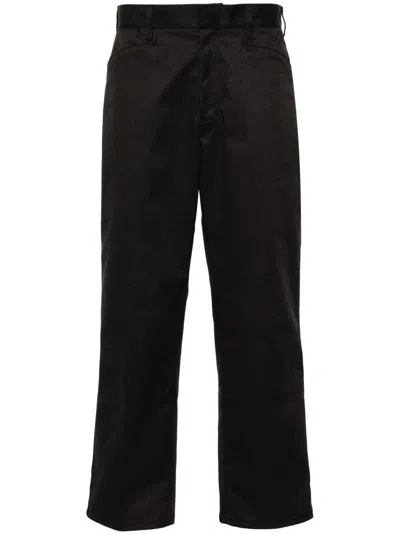 NEIGHBORHOOD BLACK MID-WAIST STRAIGHT TROUSERS