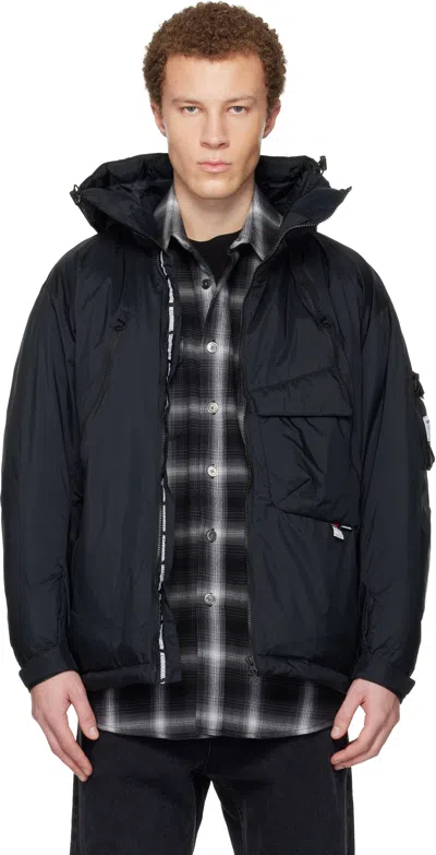 Neighborhood Black Nanga Edition Offset Zip Down Jacket