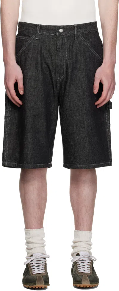 Neighborhood Black Painter Denim Shorts